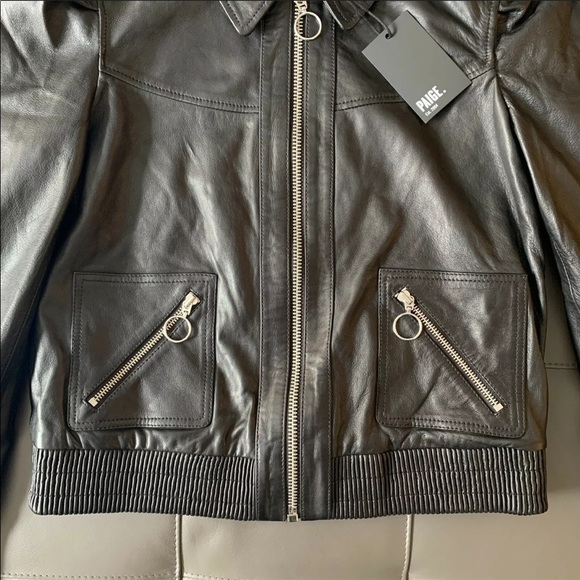PAIGE Temecula Jacket, Black Leather, Size S, NWT - Picture 7 of 7